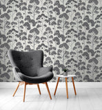 AH909505 Blanche Silver Trees Wallpaper