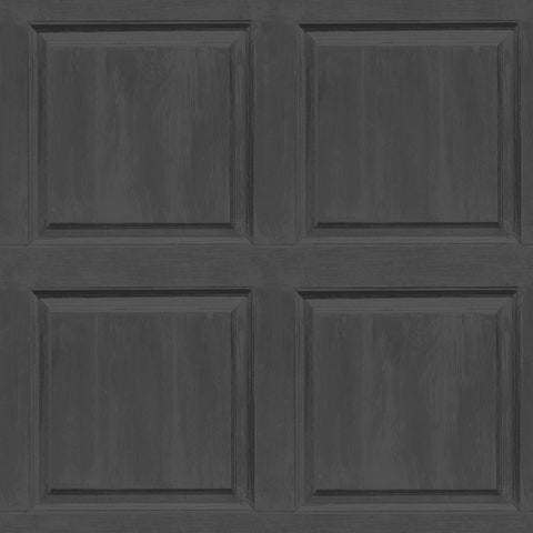 AH909600 Bellamy Charcoal Wooden Panel Wallpaper