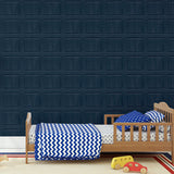 AH909601 Bellamy Navy Wooden Panel Wallpaper