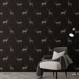 AH909607 Hank Charcoal Stag Wallpaper