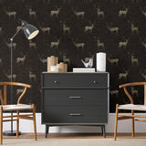 AH909607 Hank Charcoal Stag Wallpaper