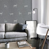 AH909608 Hank Grey Stag Wallpaper