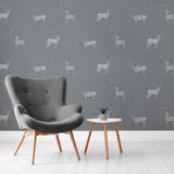 AH909608 Hank Grey Stag Wallpaper