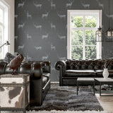 AH909608 Hank Grey Stag Wallpaper