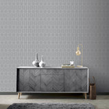 AH909700 Orson Grey Trellis Wallpaper