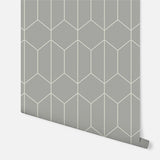 AH909700 Orson Grey Trellis Wallpaper