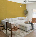 AH909701 Orson Yellow Trellis Wallpaper