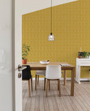 AH909701 Orson Yellow Trellis Wallpaper