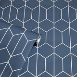 AH909702 Orson Navy Trellis Wallpaper