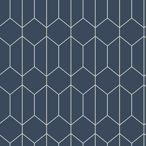 AH909702 Orson Navy Trellis Wallpaper