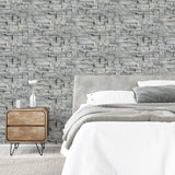 AH909704 Cornell Grey Slate Wall Wallpaper