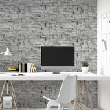 AH909704 Cornell Grey Slate Wall Wallpaper