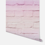 AH909706 Winifred Pink Ombre Brick Wallpaper