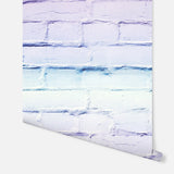 AH909707 Winifred Lavender Ombre Brick Wallpaper