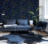 AH909800 Jerome Blue Botanical Wallpaper