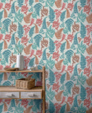 AH909801 Jerome Red Botanical Wallpaper