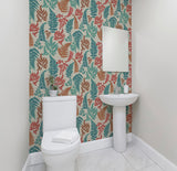 AH909801 Jerome Red Botanical Wallpaper