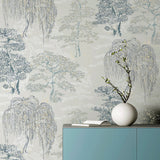 AH909809 Midori Grey Trees Wallpaper