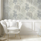 AH909809 Midori Grey Trees Wallpaper