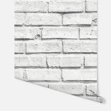 AH920001 Abner White Brick Wallpaper