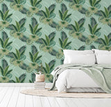 AH921406 Miami Mint Palms Wallpaper