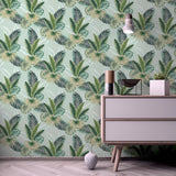 AH921406 Miami Mint Palms Wallpaper