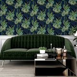 AH921407 Miami Navy Palms Wallpaper