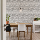 AH921605 Irene Grey Painted Canvas Wallpaper