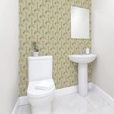 AH921701 Sylvia Gold Palm Palace Wallpaper