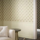 AH921701 Sylvia Gold Palm Palace Wallpaper