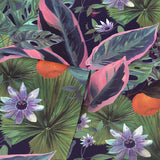AH921703 Etta Navy Tropical Wallpaper