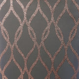 AH921803 Ava Rose Gold Glittering Ogee Wallpaper