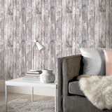 AH922705 Bertram Neutral Wood Wallpaper