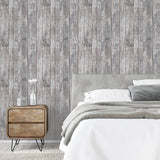 AH922705 Bertram Neutral Wood Wallpaper