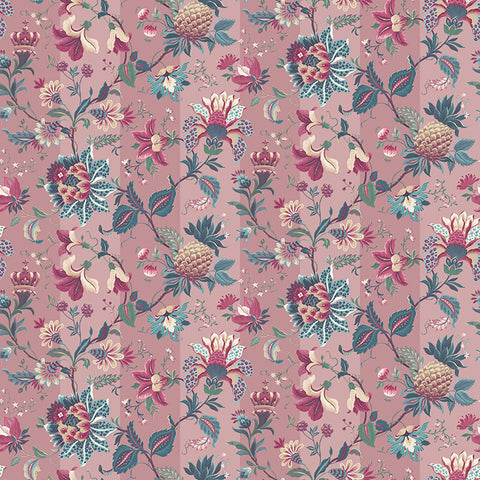 AH922802 Cornelia Pink Floral Stripe Wallpaper