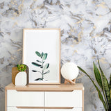 AH923001 Merrick Grey Marble Wallpaper