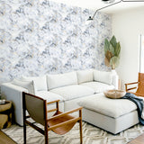 AH923001 Merrick Grey Marble Wallpaper