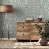 AH923706 Wickham Green Stag Damask Wallpaper