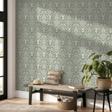 AH923706 Wickham Green Stag Damask Wallpaper