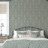 AH923706 Wickham Green Stag Damask Wallpaper