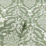 AH923706 Wickham Green Stag Damask Wallpaper