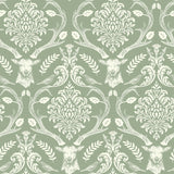AH923706 Wickham Green Stag Damask Wallpaper