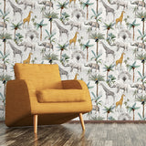 AH923709 Hiram Multicolor Serengeti Wallpaper