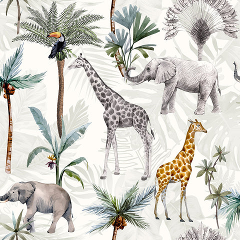 AH923709 Hiram Multicolor Serengeti Wallpaper