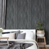 AH923801 Herman Charcoal Wood Wallpaper
