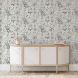 AH923802 Atley Light Green Floral Wallpaper