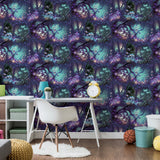 AH923804 Oleda Dark Blue Magical Garden Wallpaper
