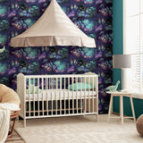 AH923804 Oleda Dark Blue Magical Garden Wallpaper