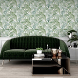 AH923909 Juan Green Palm Leaves Wallpaper