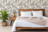 AH924600 Georgianna Neutral Botanical Leaves Wallpaper